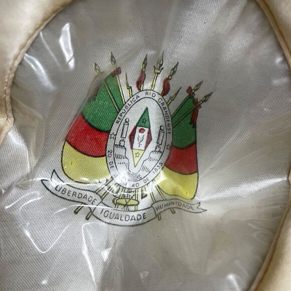 Vtg Ramenzoni Brazilian Rio Grande do Sul Hat Men Green Military Pin Pinched 57 - Picture 10 of 15